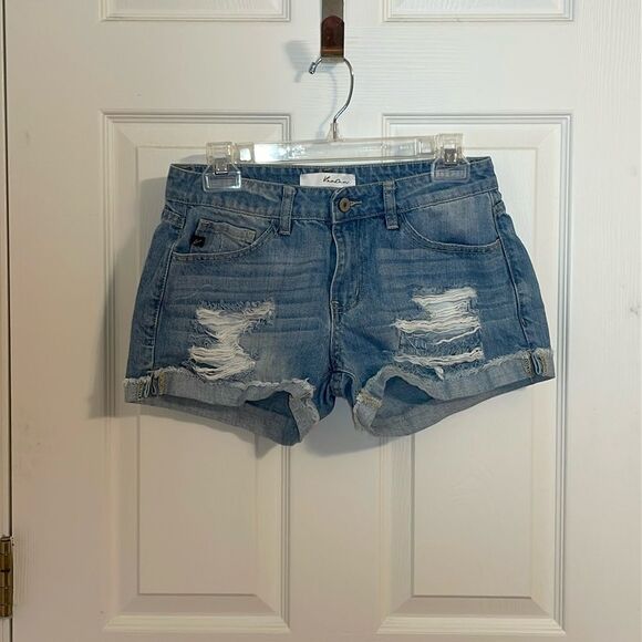 KanCan distressed Jean shorts, Small - Picture 1 of 6